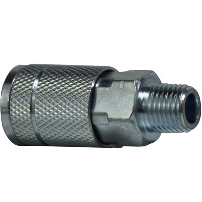 1/4 in. MNPT 250 PSI Steel Parker Interchange Tru- Flate Male Coupler