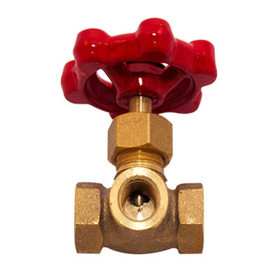 1/4 in. IPS Brass 3-Way Female Threaded Gauge Valve -  UL/ULc 400 WOG