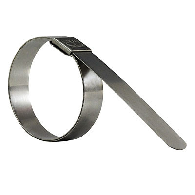 1 in. Stainless Steel Preformed F-Series Hose Clamps - 3/8 in Nominal Width