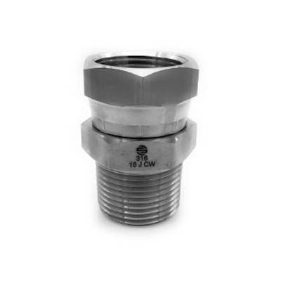 1/2 in. MNPT x 1/2 in. Female NPSM Pipe Swivel, 4900 PSI 316 Stainless Steel Adapter