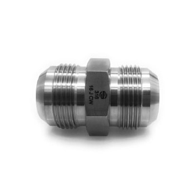 1 in. x 1 in. MJIC Union, 316 Stainless Steel Hydraulic Straight JIC Flare 37° Adapter Fitting
