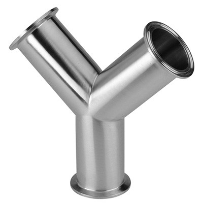 6 in. Tube OD - Clamp True Wye (28BMP) 316L Stainless Steel Sanitary Fitting (3-A)