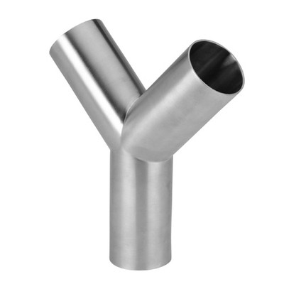 6 in. Polished Weld True Y - 28WB - 316L Stainless Steel Sanitary Butt Weld Fitting