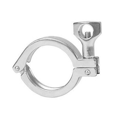 5 in.  Single Pin Heavy Duty Clamp With Cross Hole Wing Nut (13MHM) 304 Stainless Steel Clamp