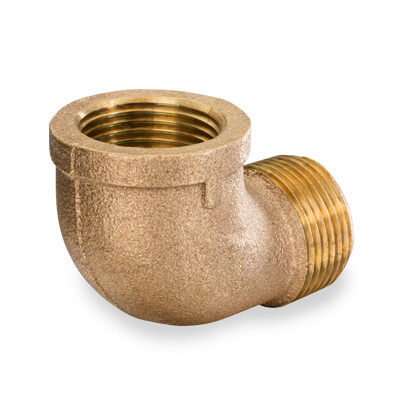 3/4 in. NPT Threaded 90 Degree Street Elbow - 125# Bronze Pipe Fitting - UL Listed