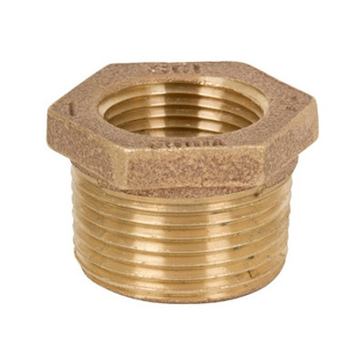 3 in. x 2 in. NPT Threaded Hex Bushing - 125# Lead Free Brass Pipe Fitting