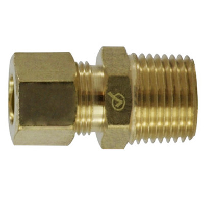 1/4 in. Tube x 1/4 in. MIP - Male Adapter - Lead Free Brass Compression Fitting