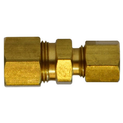 7/8 in. x 5/8 in. Tube OD - Reducing Union - Brass Compression Fitting