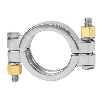 1 in. Pipe Size - Schedule 5S/10S High Pressure Bolted Clamp (13MHPV) 304 Stainless Steel Sanitary Clamp