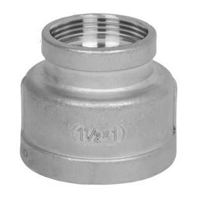 3 in. x 1-1/4 in. NPT Threaded - Reducing Coupling 150# Cast 304 Stainless Steel Pipe Fitting