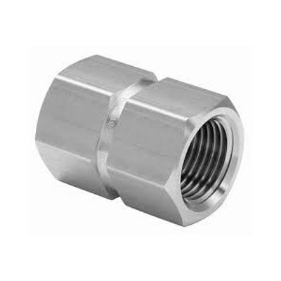 1/2 in. x 1/8 in. FNPT Threaded - Reducing Hex Coupling - 316 Stainless Steel High Pressure Instrumentation Pipe Fitting (PSIG=4,700)