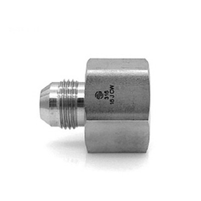 3/8 in. FJIC x 1/4 in. MJIC Thread - Reducer - 316 Stainless Steel Hydraulic JIC Flare 37° Tube Fitting
