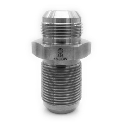 1/2 in. MJIC Bulkhead Union - 316 Stainless Steel Hydraulic Straight JIC 37 Degree Flare Tube Fitting