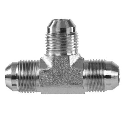 3/8 in. MJIC x 3/8 in. MJIC x 3/8 in. MJIC - Male JIC Union Tee - 316 Stainless Steel Hydraulic JIC 37° Flare Tube Fitting Adapter