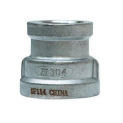 1/4 in. x 1/8 in. NPT Threaded - Reducing Coupling - 304 Stainless Steel 150# MSS SP-114 Heavy Pattern Pipe Fitting