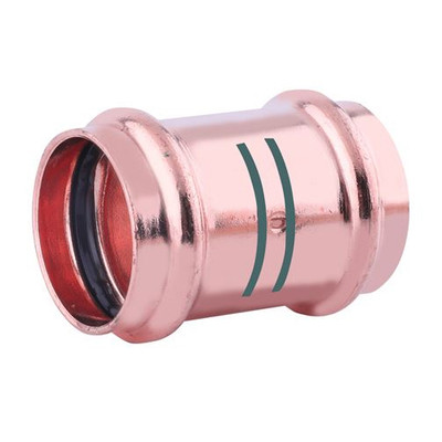 3 in. Press x 3 in. Press - Straight Coupling - With Stop - EPDM - Copper Press Fitting - FIG SP604
