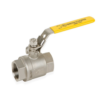 2 in. NPT Threaded - 1000# CWP/150# WSP - Full Port - RTFE Seats - Locking Handle - Lead Free - 316 Stainless Steel Two-Piece Ball Valve
