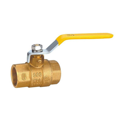3/8" Female NPT Threaded - 600# WOG/CWP, 150# WSP - 2 PC Full Port - Forged Brass Ball Valve - Locking Handle - CSA/UL Approved