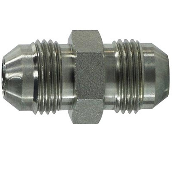 9/16-18 x 7/16-20 JIC Tube Union Steel Hydraulic Adapter