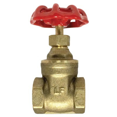 1/4" To 4" Cast Brass Gate Valve – Lead-Free, FIP Thread, Tee Shape