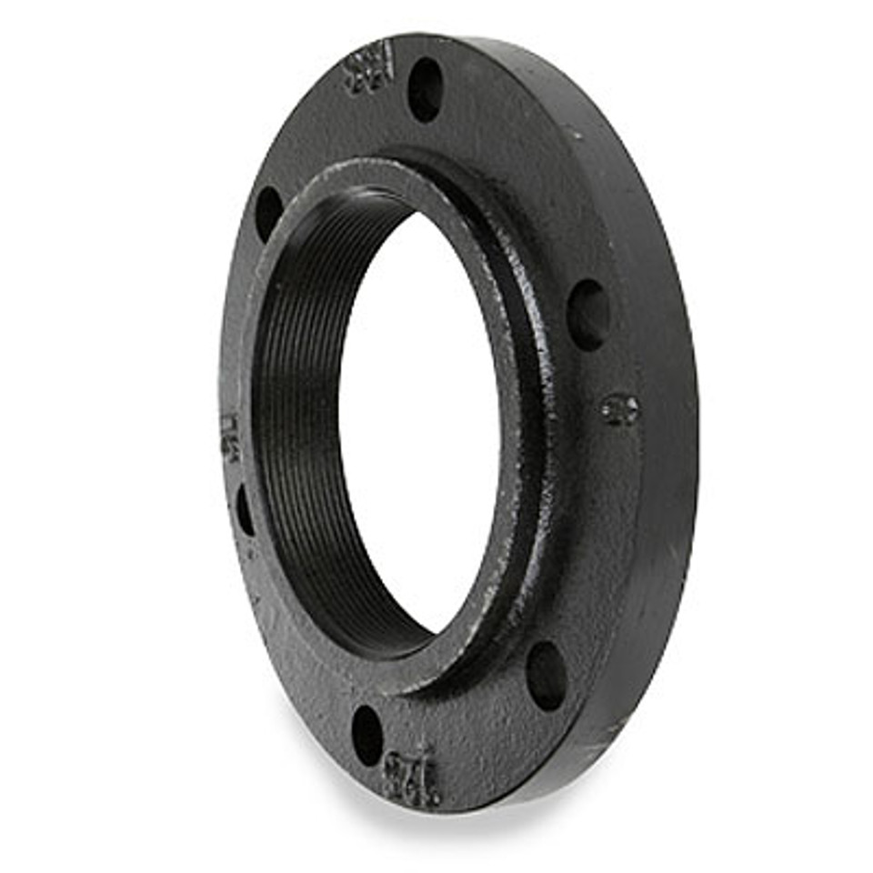 Pipe Flanges 4" 125 lb. Cast Iron Black Threaded Companion Flanges