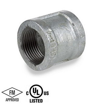 NPT Threaded - Banded Coupling - 150# Galvanized Malleable Iron Pipe Fitting - UL/FM