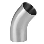 Polished 45° Weld Elbow with Tangents (L2KS)