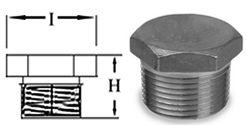 Pipe Fittings Hex Head Plugs Stainless Steel