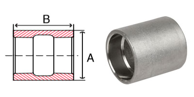 Pipe Fitting Stainless Steel Socket Weld Pipe Full Couplings 150 PSI