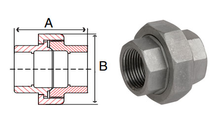 Pipe Fitting Stainless Steel Socket Weld Unions 150 PSI