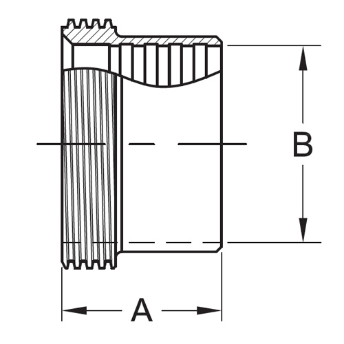 15A Long Weld Ferrule - Bevel Seat (3A) 304 Stainless Steel Sanitary Fitting