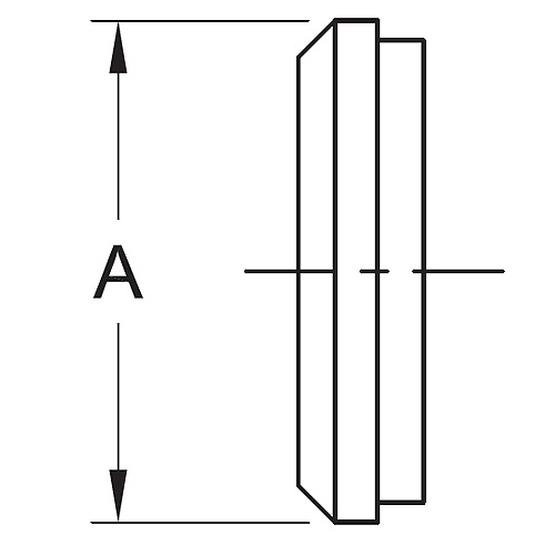 Drawing 16A Solid End Cap (Bevel Seat) (3A) Stainless Steel Sanitary Fitting