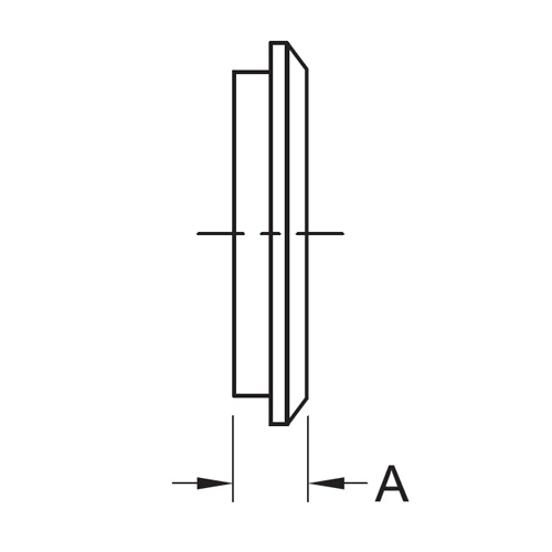 Stainless Steel Sanitary Male I-Line Solid End Cap (16AI-14I) Dimension Drawing