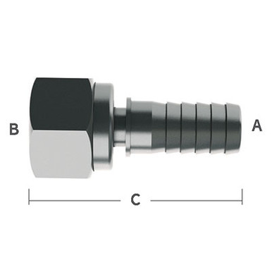 1/4 X 5/16 Straight Hose Barb