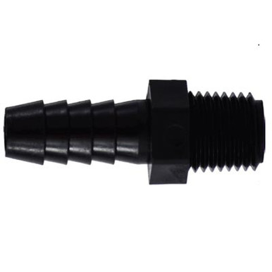 3/8 in. x 1/2 in. Hose Barb Adapters, Hose ID in. x MIP, Polypropylene Pipe  Fitting, FDA & NSF Approved