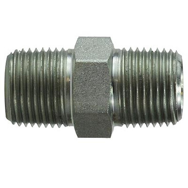 1 in. x 1 in. NPT Threaded - Hex Nipple - Steel Pipe Fitting (Cr3+ Chrome Plated