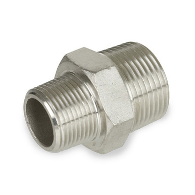 JIAIIO 1/4 MaleMale Hex Nipple M/M Stainless Steel SS304 Threaded Pipe Fittings 32mm Length JIAIIO 1/4 MaleMale Hex Nipple M/M Stainless Steel SS304 Threaded Pipe Fittings 32mm Length