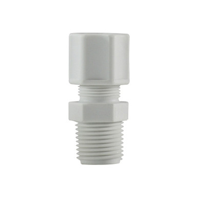 1/2 in. x 3/8 Compression x FIP, Polypropylene Compression Female  Connector, FDA & NSF Listed