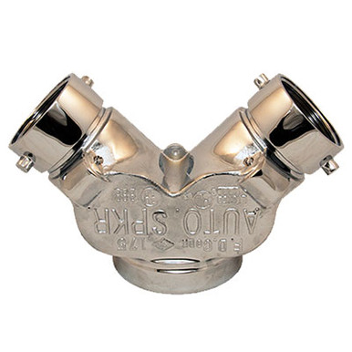 Double Clapper Siamese - Straight Pattern FDC Polished Chrome