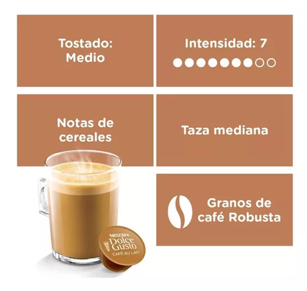 4 Cajas De Cápsulas Dolce Gusto Sabor Au Lait/café Con Leche