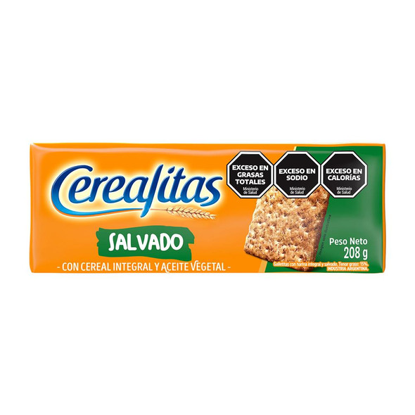 Galletitas Con Cereal Integral Salvado Cerealitas 208g pack x 3