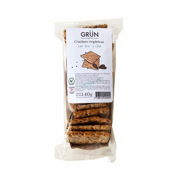 Galletas Organicas Cracker Integral Grun 120 Grm (pack of 3)