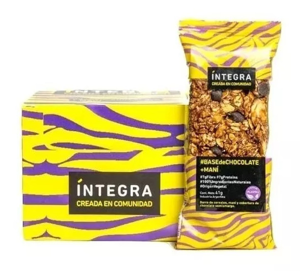 Integra Barritas sin TACC Nutritive Bars Chocolate and Peanut (box of 10 bars)