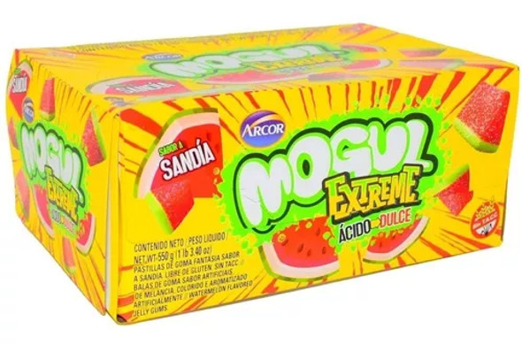 Gomitas Mogul Extreme acido-dulce Arcor caja con 10 unidades