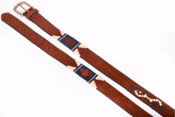 Legit Capybara Leather Embroidered Belt Rg Leathers CINTO