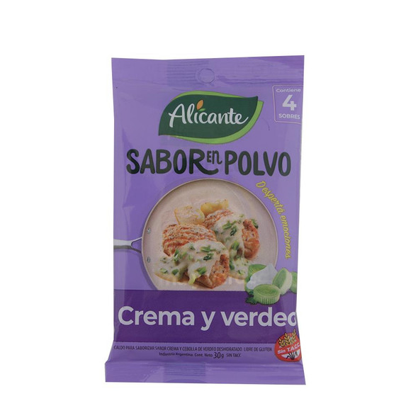 Caldo P/Saborizar Crema Y Verdeo Alicante Sob 30 Grm PACK X3