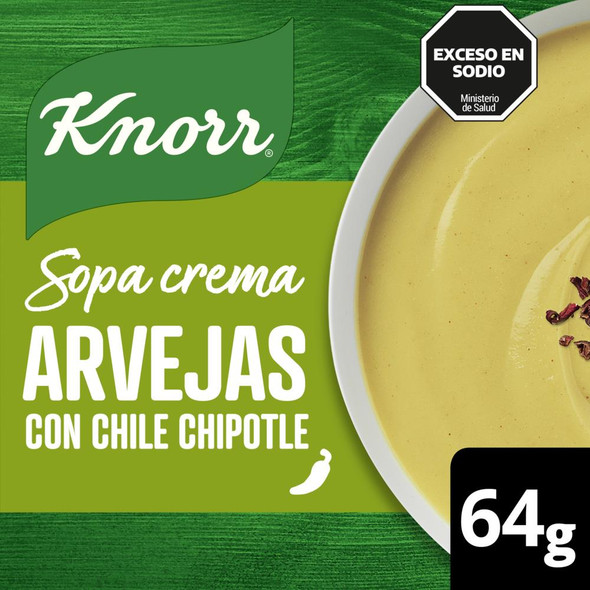 Sopa Crema De Arvejas Con Chile Chipotle KNORR 64gr PACK X 3