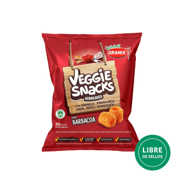 VEGGIE SNACKS BARBACOA 45G pack x 3