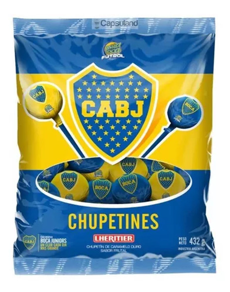 Chupetin Boca Juniors Bola Loca Lheritier Frutal Sin Tacc