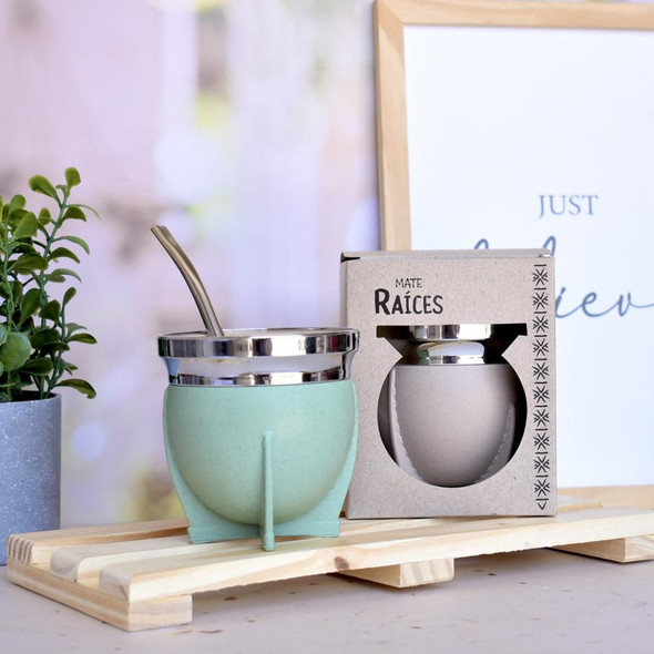 MATE RAICES CON BOMBILLA Y PACKAGING